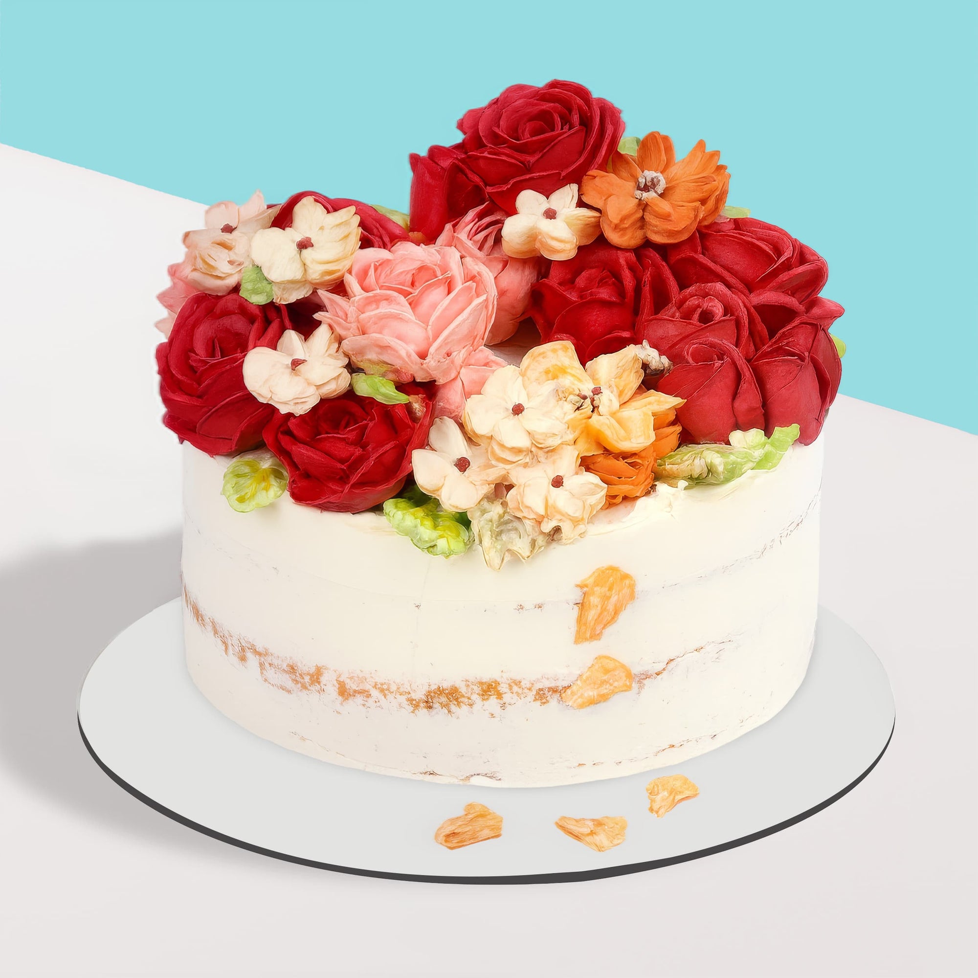 Enchanting Rose Flower Cake