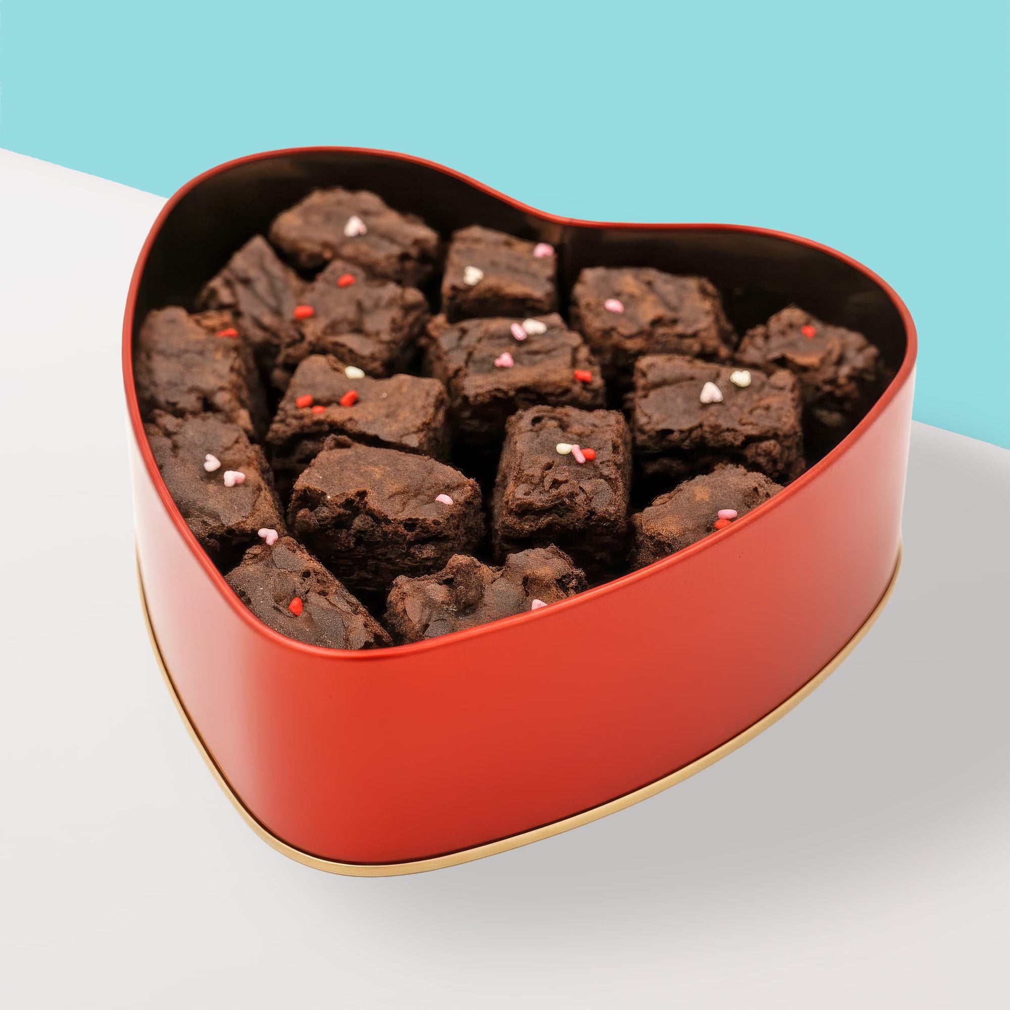 Romantic Dark Chocolate Brownies (Gift Tin)
