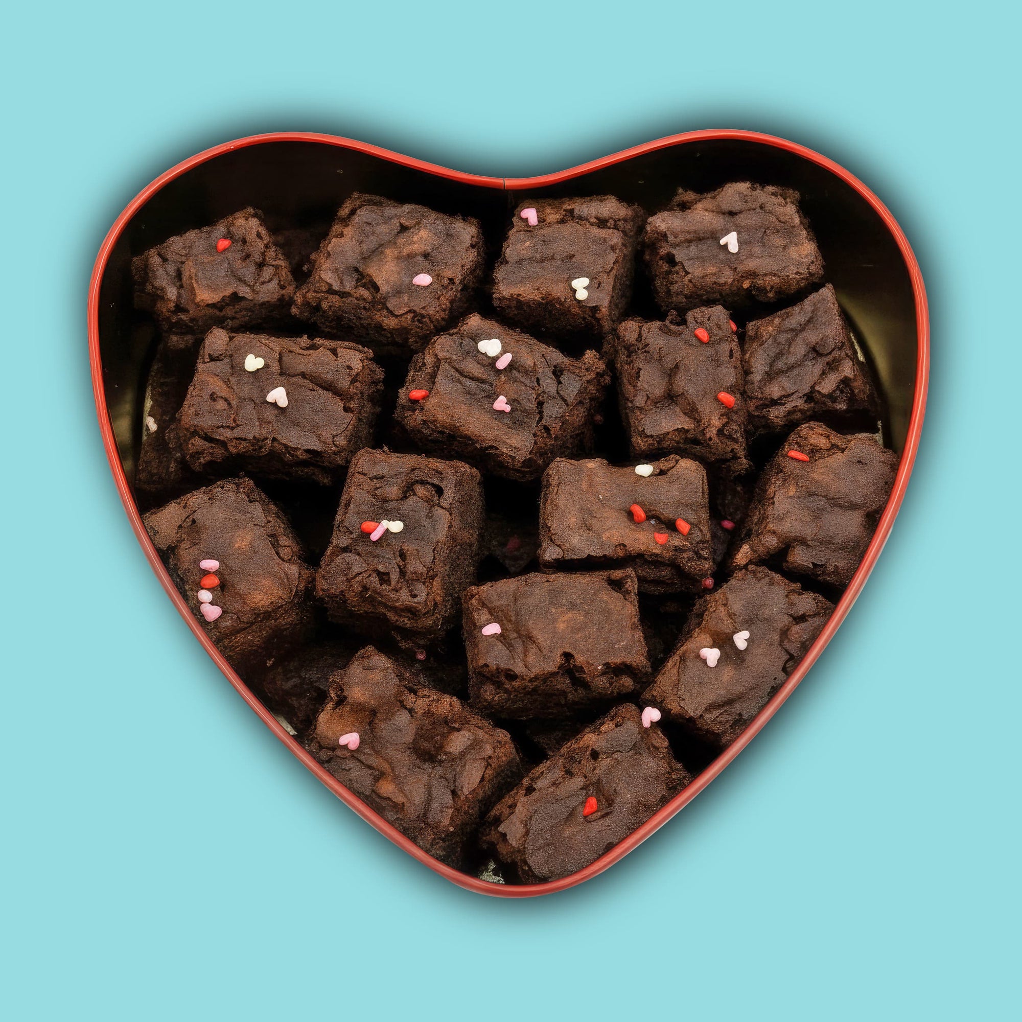 Romantic Dark Chocolate Brownies (Gift Tin)