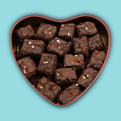Romantic Dark Chocolate Brownies (Gift Tin)