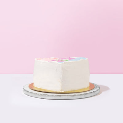 Minimalist Chiffon Heart-Shaped Cake With Strawberry Filling
