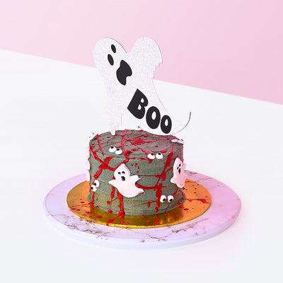 BOO Halloween Ghost Cake