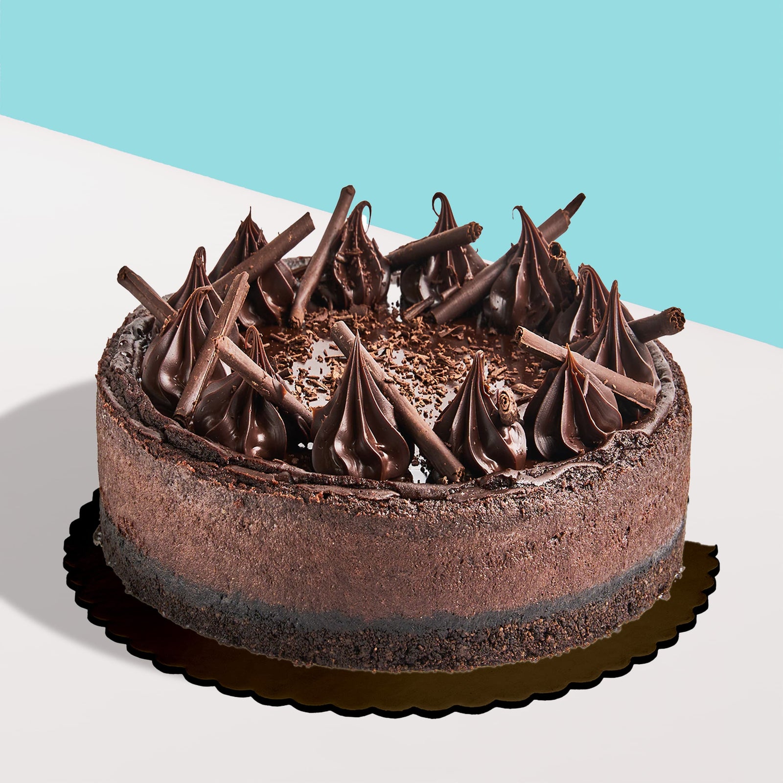 Dark Chocolate Cheesecake Cake