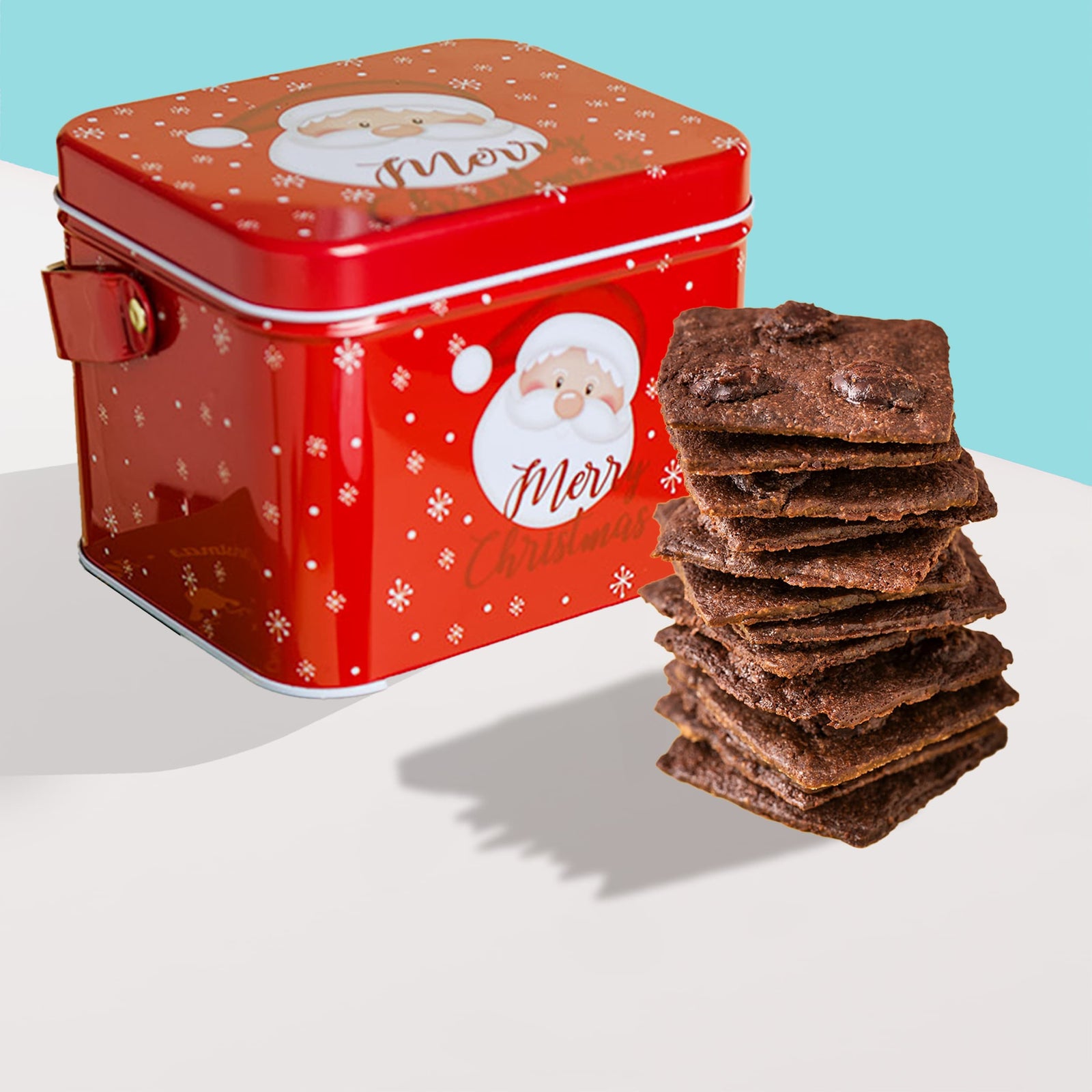 Holiday Squares Christmas Tin 14s