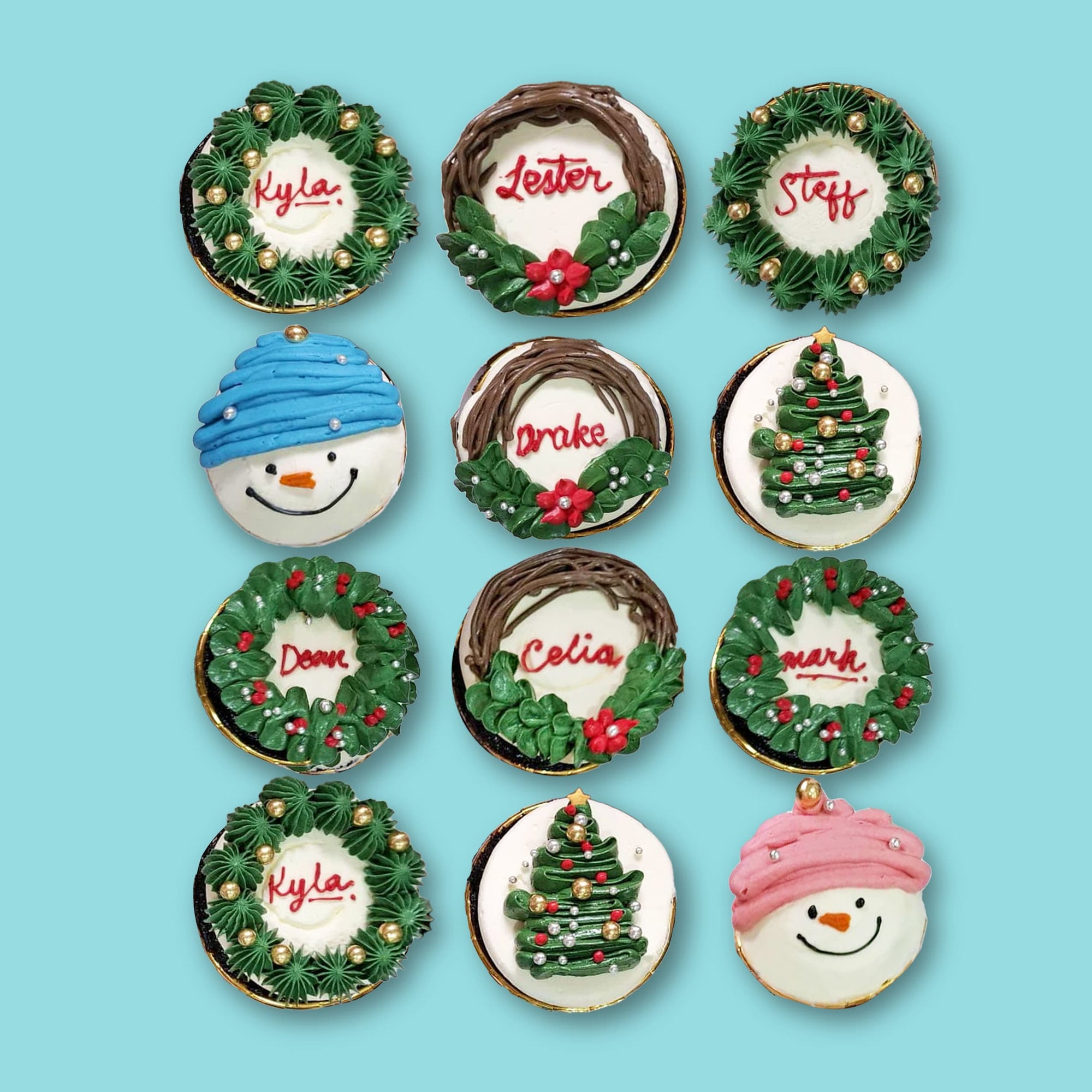 Christmas Wreath Cupcakes