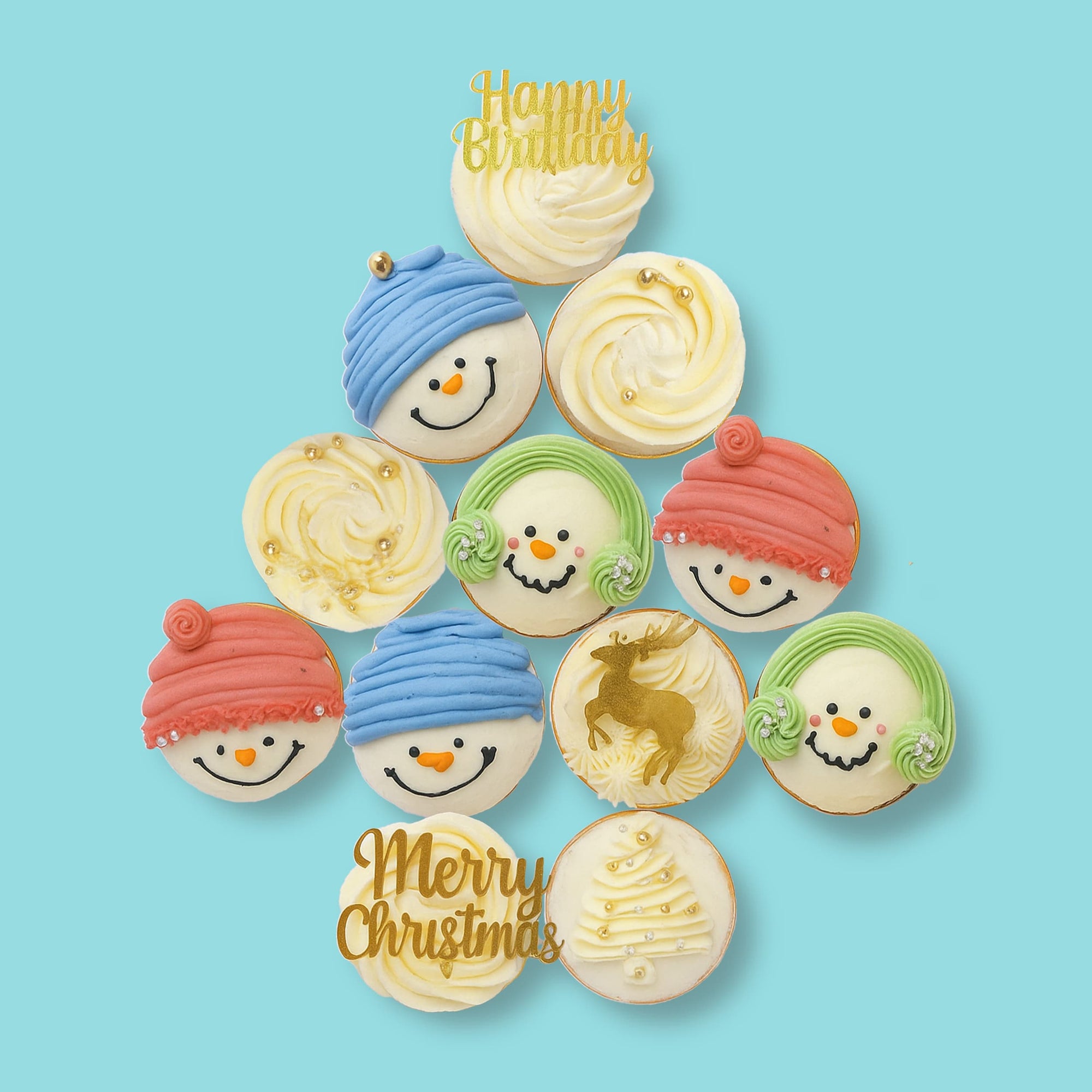 Snowman Christmas Cupcakes