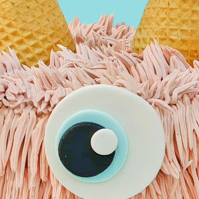 Fluffy Pink Monster Cake