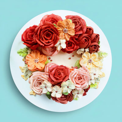 Enchanting Rose Flower Cake