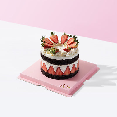 Vegan Chocolate Strawberry Cake