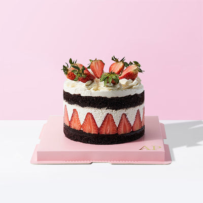 Vegan Chocolate Strawberry Cake