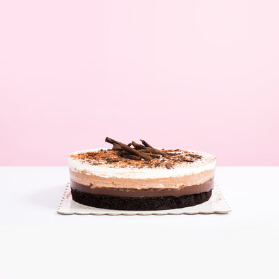 Triple Decker Chocolate Mousse Cake