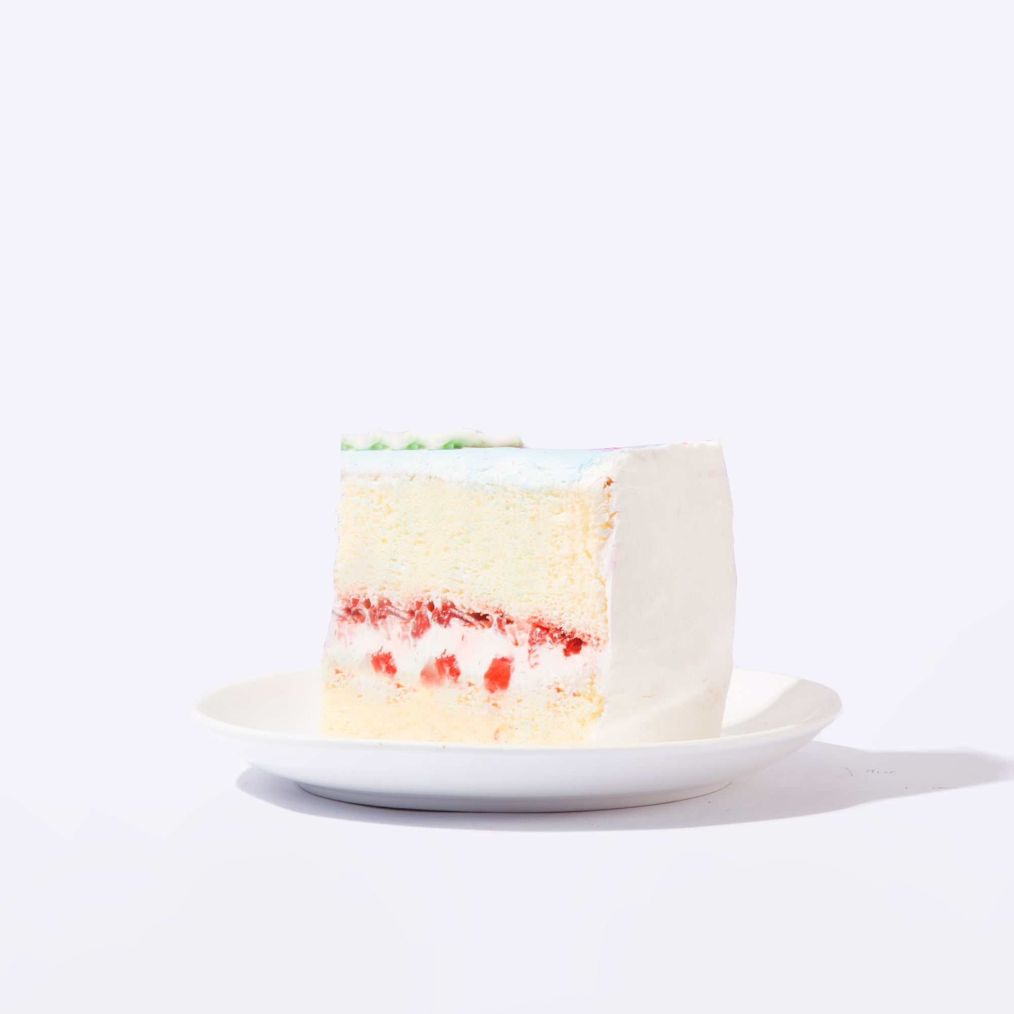 Minimalist Chiffon Heart-Shaped Cake With Strawberry Filling